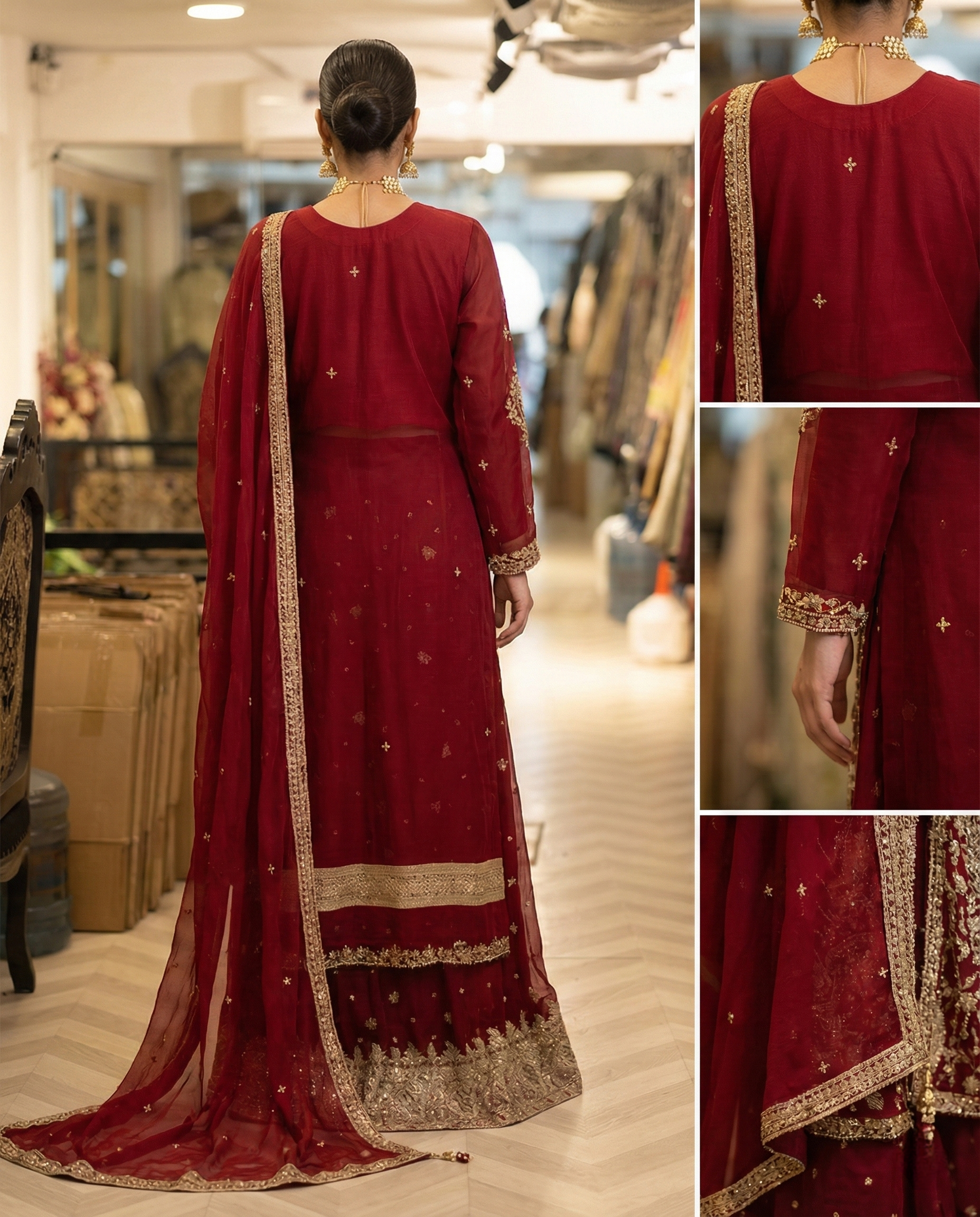 Crimson Heritage Zardozi Choli Set